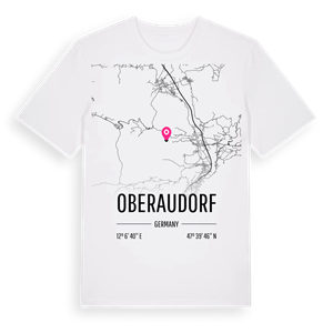 Oberaudorf karta t-shirt – ekologisk bomull t-shirt från Pinshirt