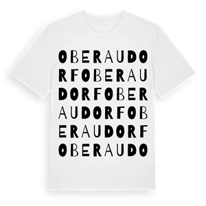 Oberaudorf ordlek t-shirt – ekologisk bomull t-shirt från Pinshirt