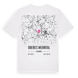 Oberes Werntal karta t-shirt – ekologisk bomull t-shirt från Pinshirt