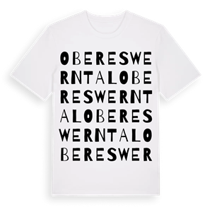 Oberes Werntal ordlek t-shirt – ekologisk bomull t-shirt från Pinshirt