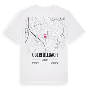 Oberfüllbach karta t-shirt – ekologisk bomull t-shirt från Pinshirt