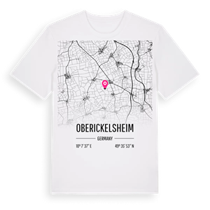 Oberickelsheim karta t-shirt – ekologisk bomull t-shirt från Pinshirt