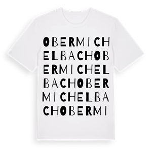 Obermichelbach ordlek t-shirt – ekologisk bomull t-shirt från Pinshirt