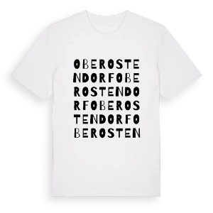 Oberostendorf ordlek t-shirt – ekologisk bomull t-shirt från Pinshirt