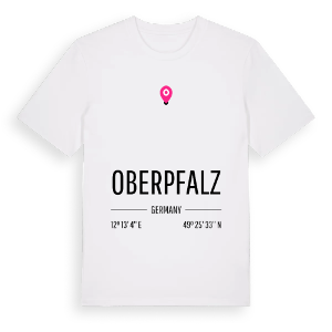 Oberpfalz karta t-shirt – ekologisk bomull t-shirt från Pinshirt
