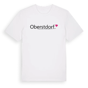 Oberstdorf hjärta t-shirt – ekologisk bomull t-shirt från Pinshirt