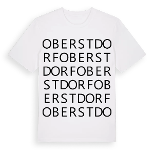 Oberstdorf ordlek t-shirt – ekologisk bomull t-shirt från Pinshirt
