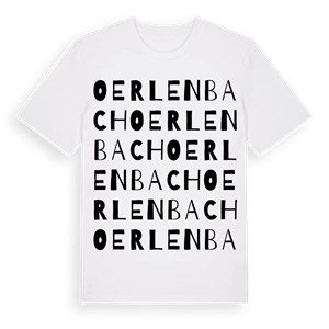 Oerlenbach ordlek t-shirt – ekologisk bomull t-shirt från Pinshirt