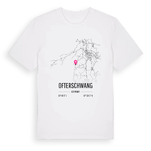 Ofterschwang karta t-shirt – ekologisk bomull t-shirt från Pinshirt