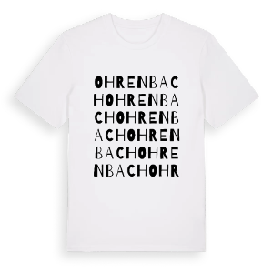 Ohrenbach ordlek t-shirt – ekologisk bomull t-shirt från Pinshirt
