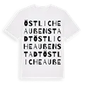 Östliche Außenstadt ordlek t-shirt