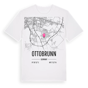 Ottobrunn karta t-shirt – ekologisk bomull t-shirt från Pinshirt