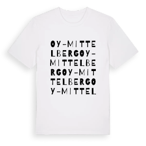 Oy-Mittelberg ordlek t-shirt – ekologisk bomull t-shirt från Pinshirt