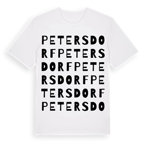 Petersdorf ordlek t-shirt – ekologisk bomull t-shirt från Pinshirt