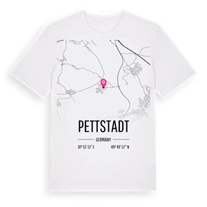 Pettstadt karta t-shirt – ekologisk bomull t-shirt från Pinshirt