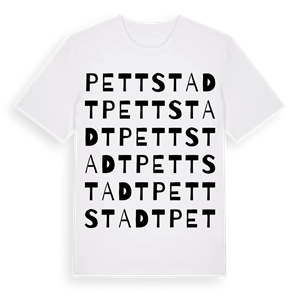 Pettstadt ordlek t-shirt – ekologisk bomull t-shirt från Pinshirt