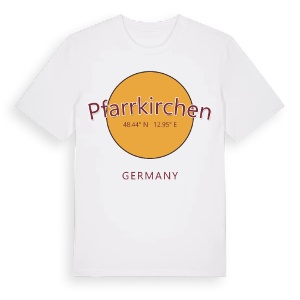 Pfarrkirchen cirkel t-shirt – ekologisk bomull t-shirt från Pinshirt