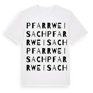 Pfarrweisach ordlek t-shirt – ekologisk bomull t-shirt från Pinshirt