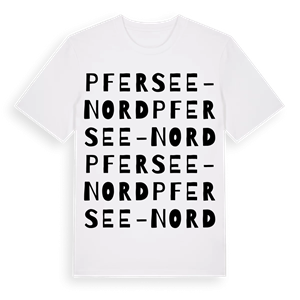 Pfersee-Nord ordlek t-shirt – ekologisk bomull t-shirt från Pinshirt