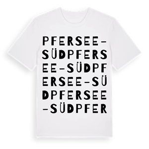 Pfersee-Süd ordlek t-shirt – ekologisk bomull t-shirt från Pinshirt