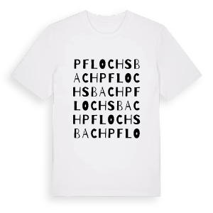 Pflochsbach ordlek t-shirt – ekologisk bomull t-shirt från Pinshirt