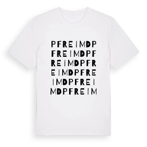 Pfreimd ordlek t-shirt – ekologisk bomull t-shirt från Pinshirt