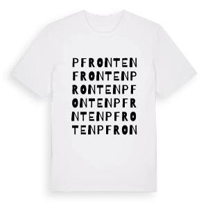 Pfronten ordlek t-shirt – ekologisk bomull t-shirt från Pinshirt
