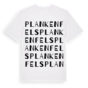 Plankenfels ordlek t-shirt – ekologisk bomull t-shirt från Pinshirt