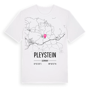 Pleystein karta t-shirt – ekologisk bomull t-shirt från Pinshirt