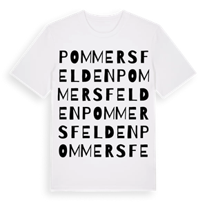 Pommersfelden ordlek t-shirt – ekologisk bomull t-shirt från Pinshirt
