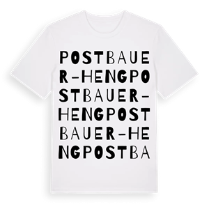 Postbauer-Heng ordlek t-shirt – ekologisk bomull t-shirt från Pinshirt