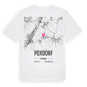 Poxdorf karta t-shirt – ekologisk bomull t-shirt från Pinshirt