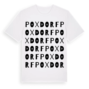 Poxdorf ordlek t-shirt – ekologisk bomull t-shirt från Pinshirt