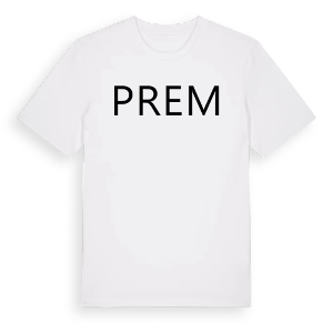 Jag älskar Prem t-shirt stort tryck – ekologisk bomull t-shirt från Pinshirt