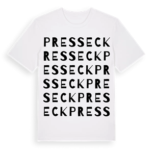 Presseck ordlek t-shirt – ekologisk bomull t-shirt från Pinshirt