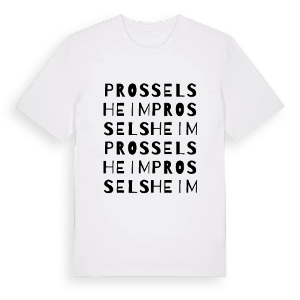 Prosselsheim ordlek t-shirt – ekologisk bomull t-shirt från Pinshirt