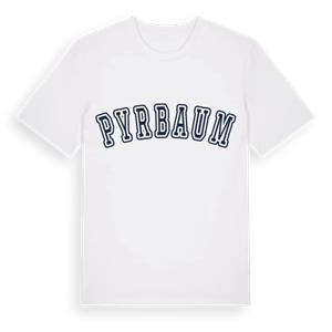 Pyrbaum college t-shirt – ekologisk bomull t-shirt från Pinshirt