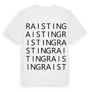 Raisting ordlek t-shirt – ekologisk bomull t-shirt från Pinshirt