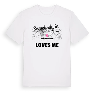 Någon i Randersacker älskar mig t-shirt – ekologisk bomull t-shirt från Pinshirt