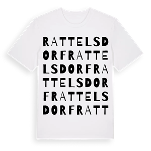 Rattelsdorf ordlek t-shirt – ekologisk bomull t-shirt från Pinshirt