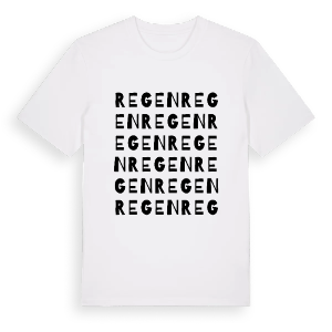 Regen ordlek t-shirt – ekologisk bomull t-shirt från Pinshirt