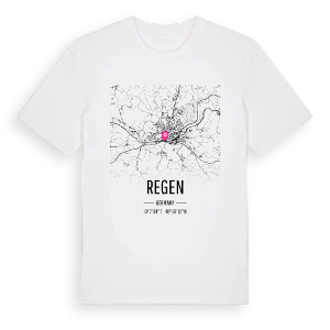 Regen karta t-shirt – ekologisk bomull t-shirt från Pinshirt