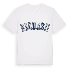 Riedern college t-shirt – ekologisk bomull t-shirt från Pinshirt