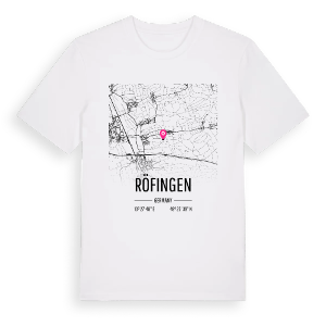 Röfingen karta t-shirt – ekologisk bomull t-shirt från Pinshirt