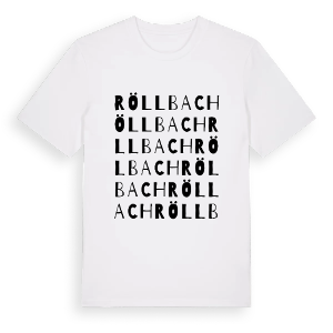Röllbach ordlek t-shirt – ekologisk bomull t-shirt från Pinshirt