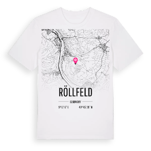 Röllfeld karta t-shirt – ekologisk bomull t-shirt från Pinshirt