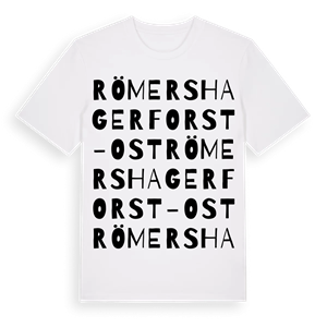 Römershager Forst-Ost ordlek t-shirt – ekologisk bomull t-shirt från Pinshirt