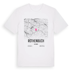 Rothenbuch karta t-shirt – ekologisk bomull t-shirt från Pinshirt