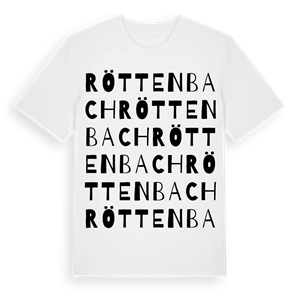 Röttenbach ordlek t-shirt – ekologisk bomull t-shirt från Pinshirt