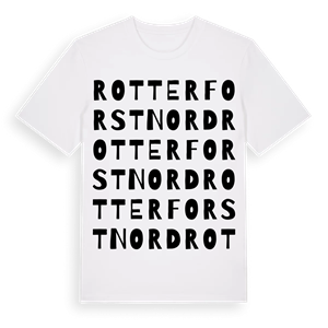 Rotter Forst Nord ordlek t-shirt – ekologisk bomull t-shirt från Pinshirt